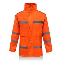 谋福（CNMF） 8029 安全反光分体执勤雨衣雨裤服装套装 3XL-185（单位：套）荧光橙
