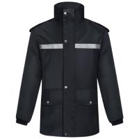 龙仕康 LSK-Y75 XXL 合适身高175-180cm 可拆卸双帽檐 分体式雨衣雨裤套装（单位：套）黑色