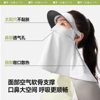蕉下 AL34124 帽檐款护颈防晒面罩 均码(单位：个) 蓝烟灰
