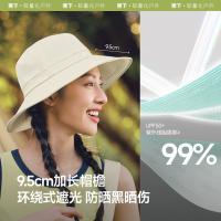 蕉下 AS713 防泼水户外女遮阳帽渔夫帽 F 均码 帽檐9.5cm 帽深9cm（单位：顶）高岭白