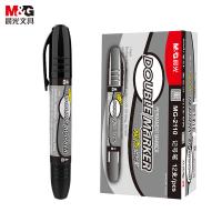 晨光（M&G） 记号笔 双头快杆 APM21101 12支/盒 (单位:盒) 黑色