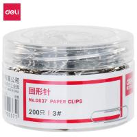 得力（deli） 37 回形针 3#（单位：筒）银色