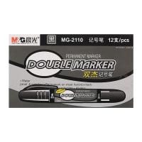 晨光（M&G） MG-2110 大双头记号笔 粗头3.0mm 细头0.8mm  (单位：支） 黑色