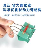 得力（deli） 省力彩色长尾夹票夹 8555S 19mm 40只/盒 (单位:盒) 彩色