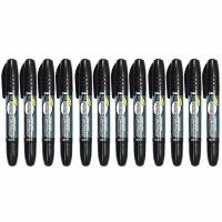 晨光（M&G） MG-2110 大双头记号笔 粗头3.0mm 细头0.8mm  (单位：盒) 黑色