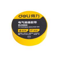 得力（deli） 绝缘胶带 PVC 防水 DL5263 0.13mm*18mm*10m (单位:卷) 黄色