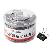 晨光（M&G） ABS92737 Eplus筒装黑色长尾夹 15mm  (单位：筒) 黑色