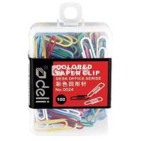 得力（deli） 0024 回形针 29mm  (单位：盒） 彩色