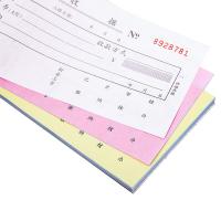 得力（deli） 三联 无碳原纸 单栏收据 9384 175mm*87mm (单位:包) 新老包装随机发货