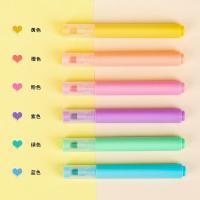 得力（deli） 彩色荧光笔 柔彩三角杆 S605 6色 (单位:盒) 彩色