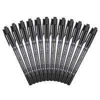 晨光（M&G） MG-2130 小双头记号笔 细头2.0mm 极细头0.5mm  (单位：盒) 黑色
