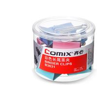 齐心（COMIX） B3631 长尾夹 12只 （单位:筒） 彩色