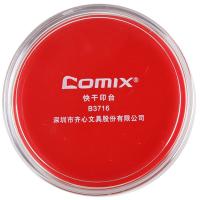 齐心（COMIX） 快干印台 B3716 直径82mm (单位:个) 红色