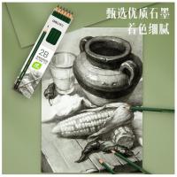 得力（deli） 铅笔 2B 7084 202mm*47mm 12支/盒 (单位:盒) 绿杆
