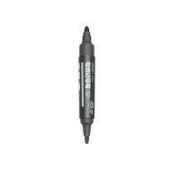 得力（deli） SK200 大双头粗头记号笔 140mm 10支/盒 (单位: 盒)黑色