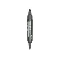 得力（deli） SK200 大双头粗头记号笔 140mm 10支/盒 (单位: 盒)黑色