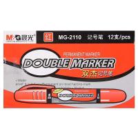 晨光（M&G） MG-2110 大双头记号笔 粗头3.0mm 细头0.8mm  (单位：支) 红色