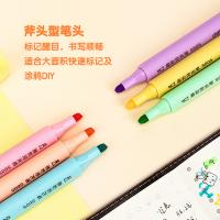 得力（deli）S605柔彩三角杆荧光笔6色（单位：盒）混