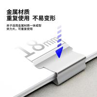 得力（deli） 8598 推夹器补充夹 18mm 银色 30枚/盒 (单位:盒)