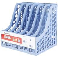 齐心（COMIX） B2176 稳固型六联耐用文件架 六格（单位：个）蓝色
