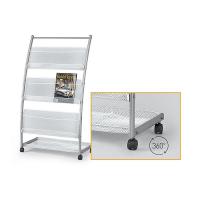 信发（TRNFA） XF-602 铁质四层报刊杂志架 W635*D350*H1090mm  (单位：个） 银灰