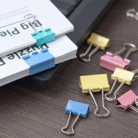 齐心（COMIX） B3633 长尾票夹 3#32mm 24只/筒(单位：筒) 混色