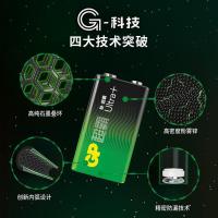 超霸（GP）9V  碱性方块电池九伏U能高性能数码适用于万能表/无线麦克风/电子仪表等商超同款电池 1粒（单位：粒）