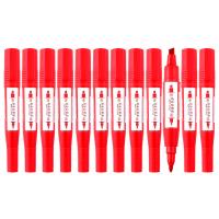 宝克（BAOKE） MP210 双头油性记号笔 2.5/6mm 12支/盒(单位：盒) 红色