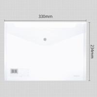 晨光（M&G）ADM929H6 文件袋 A4白色透明按扣资料袋 330*234mm 10个/包（单位：包）