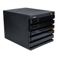 晨光（M&G） ADM95298 五层带锁文件柜 266*360*255MM  (单位：台 )黑色