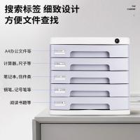 得力（deli） 9779 带锁文件柜 5层(单位：个) 浅灰