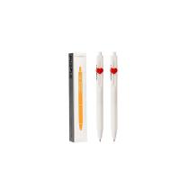 纽赛（NUSIGN） NS888-1 速干按动中性笔 双球珠ST头 0.5mm 2支/盒(单位：盒) 笔芯黑色 笔杆白色