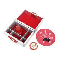 金隆兴 B8066 印章箱 公章收纳盒印章盒 201x105x162mm 六格 （单位：个） 银色