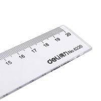 得力（deli） 6220直尺20cm（单位：只）透明