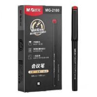 晨光（M&G） MG2180 签字笔 新老产品随机发货 0.5mm纤维头笔尖 12支/盒 （单位:盒） 黑色