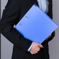 得力（deli）5383文件夹A4/0.5寸/D型（单位：只) 蓝