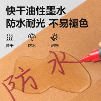 得力（deli） S555 大双头记号笔 10支/盒（单位：盒）红