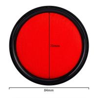 得力（deli） 9869 印台 外直径84mm 内直径70mm 红色 (单位:个)