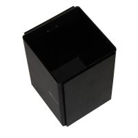 得力（deli） 9146 金属方形笔筒 81*77*105mm 黑色 (单位:个)