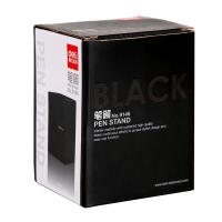 得力（deli） 9146 金属方形笔筒 81*77*105mm 黑色 (单位:个)