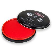 得力（deli） 9859 金属圆盖快干印台 外直径89mm(单位：个) 红色