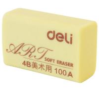 得力（deli） 7534 4B美术橡皮擦 30块/盒 黄色   新老包装随机发货 (单位:盒)