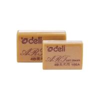 得力（deli） 7534 4B美术橡皮擦 30块/盒 黄色   新老包装随机发货 (单位:盒)