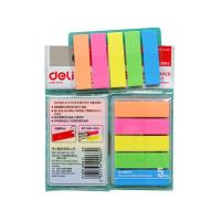 得力（deli） 9063 5色荧光指示标签 44*12mm/20张5pcs  100张/袋   (单位:袋)
