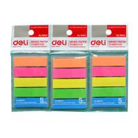 得力（deli） 9063 5色荧光指示标签 44*12mm/20张5pcs  100张/袋   (单位:袋)