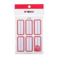 晨光（M&G）YT-09 红框自粘性标签贴纸 23*49mm 6枚/张 10张/包 （单位：包） 红色