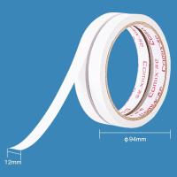 齐心（COMIX） MJ1210 双面棉纸胶带 12mm*10y*80μm （单位：卷）白 新老包装随机发货