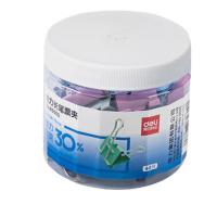 得力（deli） 8555S 省力长尾夹票夹 19mm 40只/筒(单位：筒) 彩色