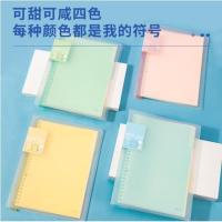 得力（deli） QHB560 恬彩活页本 欧阳娜娜主题系列 B5 60张 80g米黄色横条纹内页 257*178mm 抽取式活页夹设计 可自由增减内页 内置PP收纳袋+3张PP索引页 绿色/黄色/蓝色/粉色 (单位：本) 混色