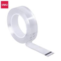 得力（deli） 33603 纳米无痕双面胶带 3cm*3m*2mm 透明色 (单位:卷)